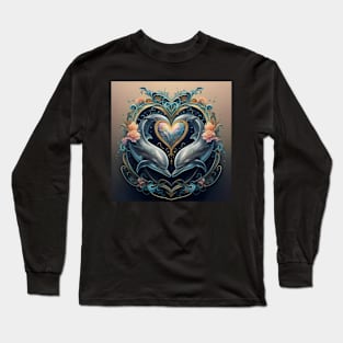 Dolphin Hearts Of Love 10 Long Sleeve T-Shirt